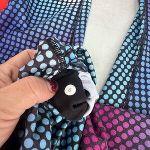 Lululemon Athletica Blue and Purple Polka Dot Leggings